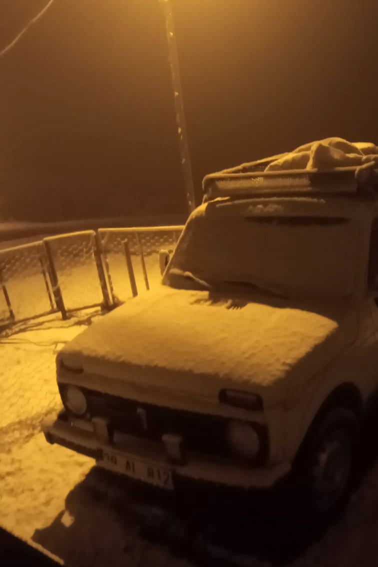 Gümüşhane'nin yükseklerinde kar yağışı 5