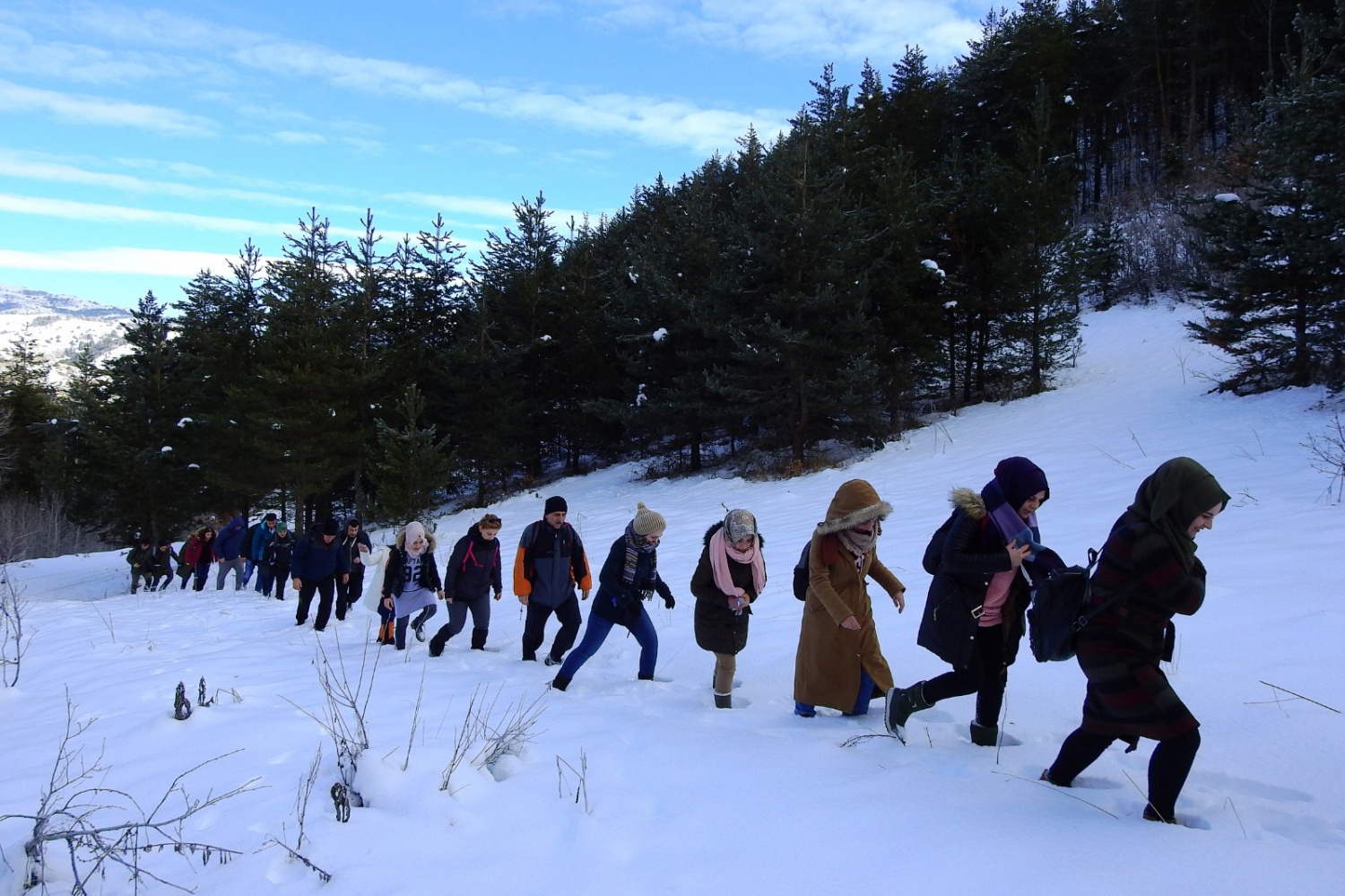 Gümüşhaneli dağcılar Sarıkamış şehitleri için yürüdü 1