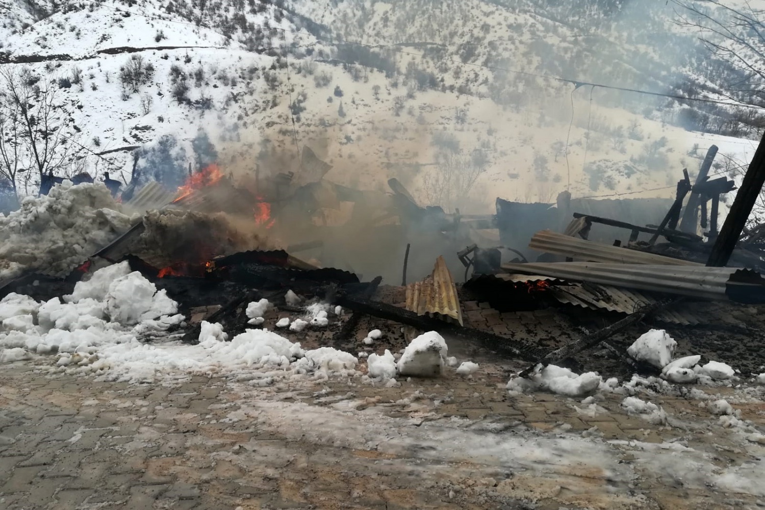 Bir yıllık emeği küle döndü 7