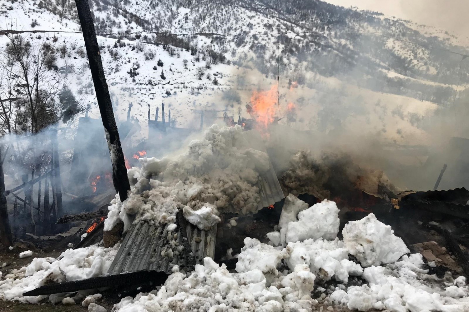 Bir yıllık emeği küle döndü 9