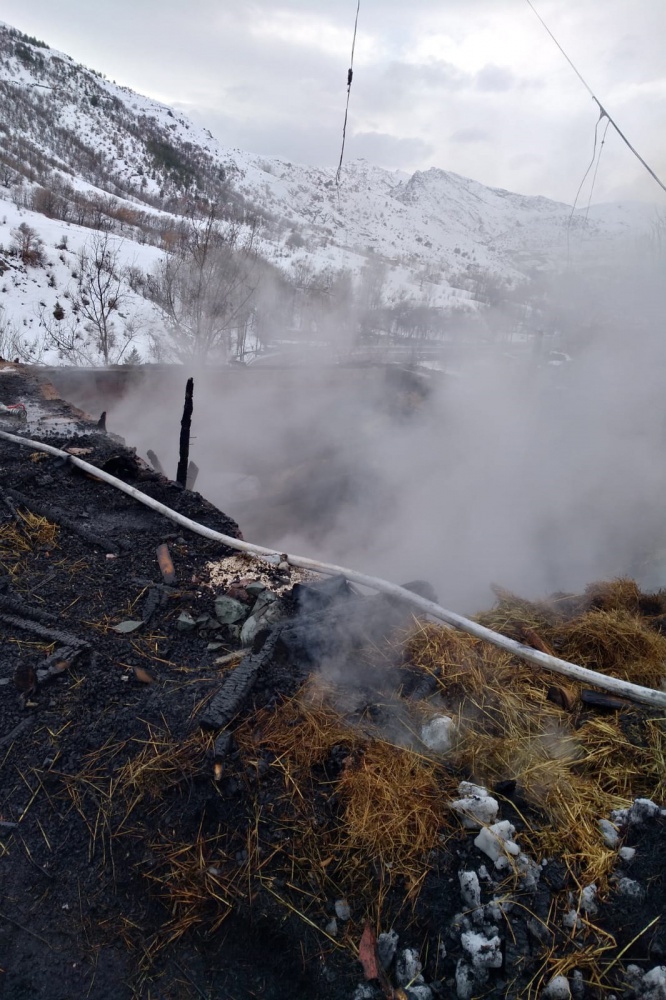 Bir yıllık emeği küle döndü 13