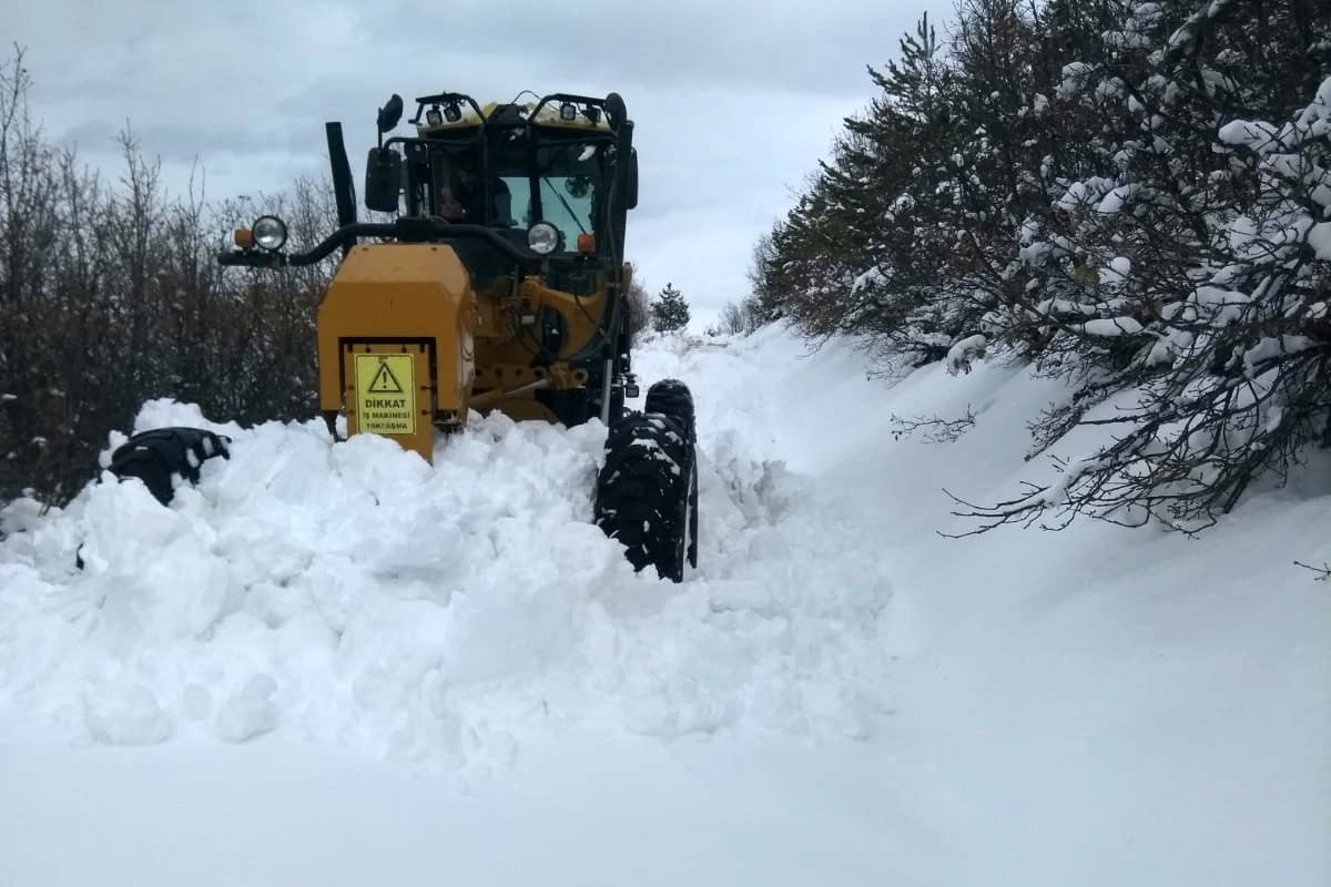 Gümüşhane’de kapalı köy yolları açıldı 8