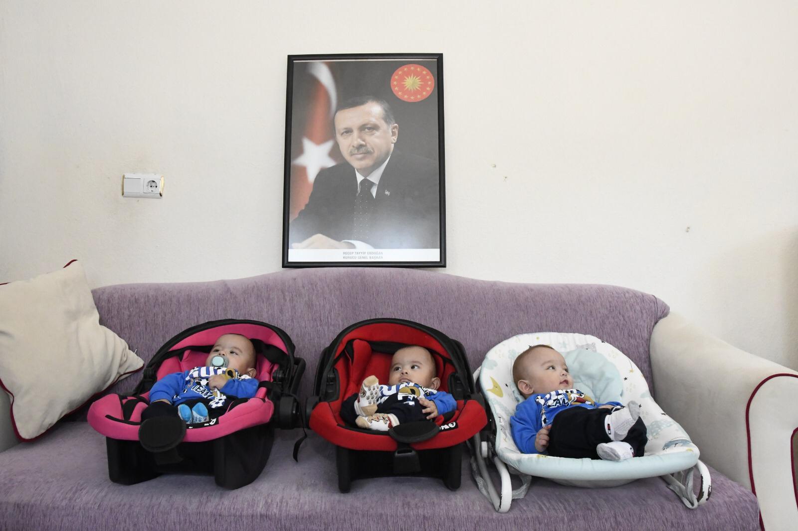 Üçüz bebeklerine 'Recep', 'Tayyip', 'Erdoğan' ismini verdi 2