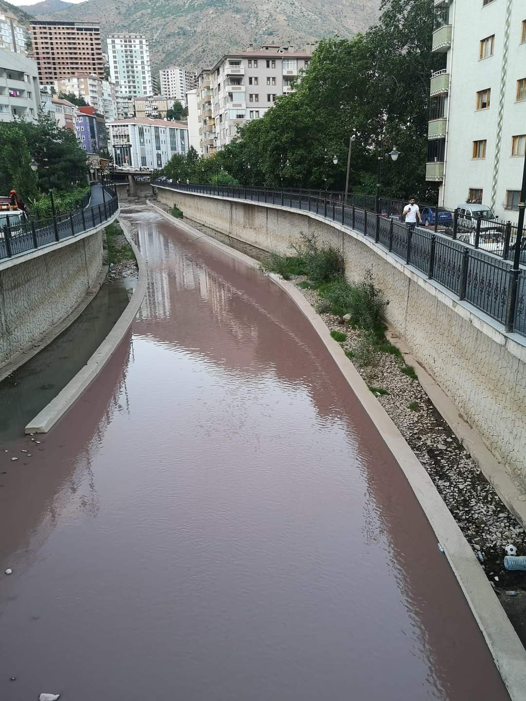 Harşit çayındaki bordo rengin sebebi oldu 4