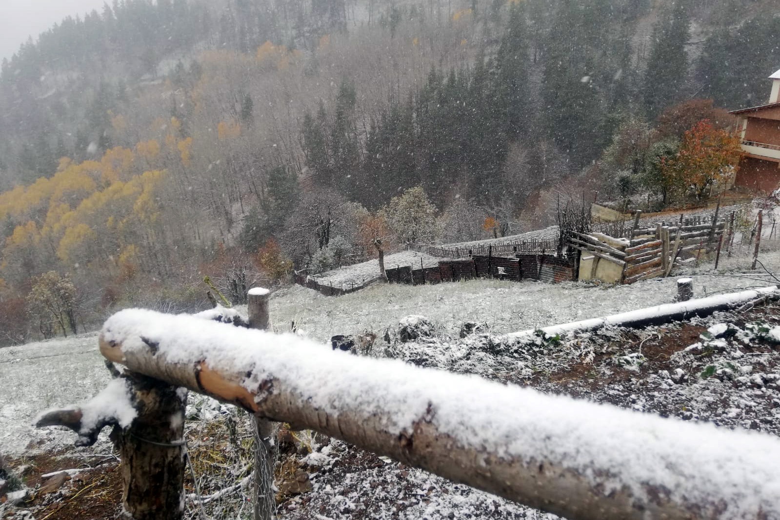 Gümüşhane’nin yükseklerinde kar yağışı başladı 1