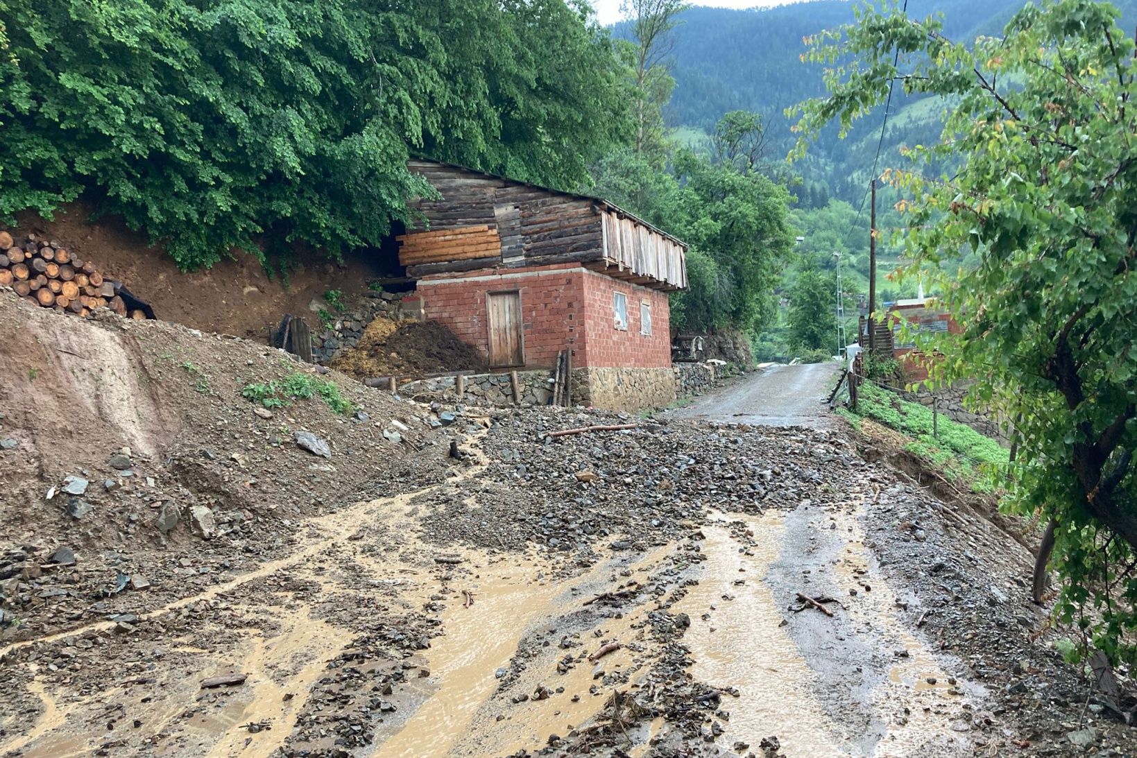 Gümüşhane’de aşırı yağış sele neden oldu 9