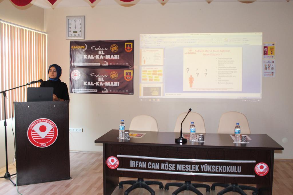 Köse MYO’da kadına yönelik şiddetle mücadele semineri 2