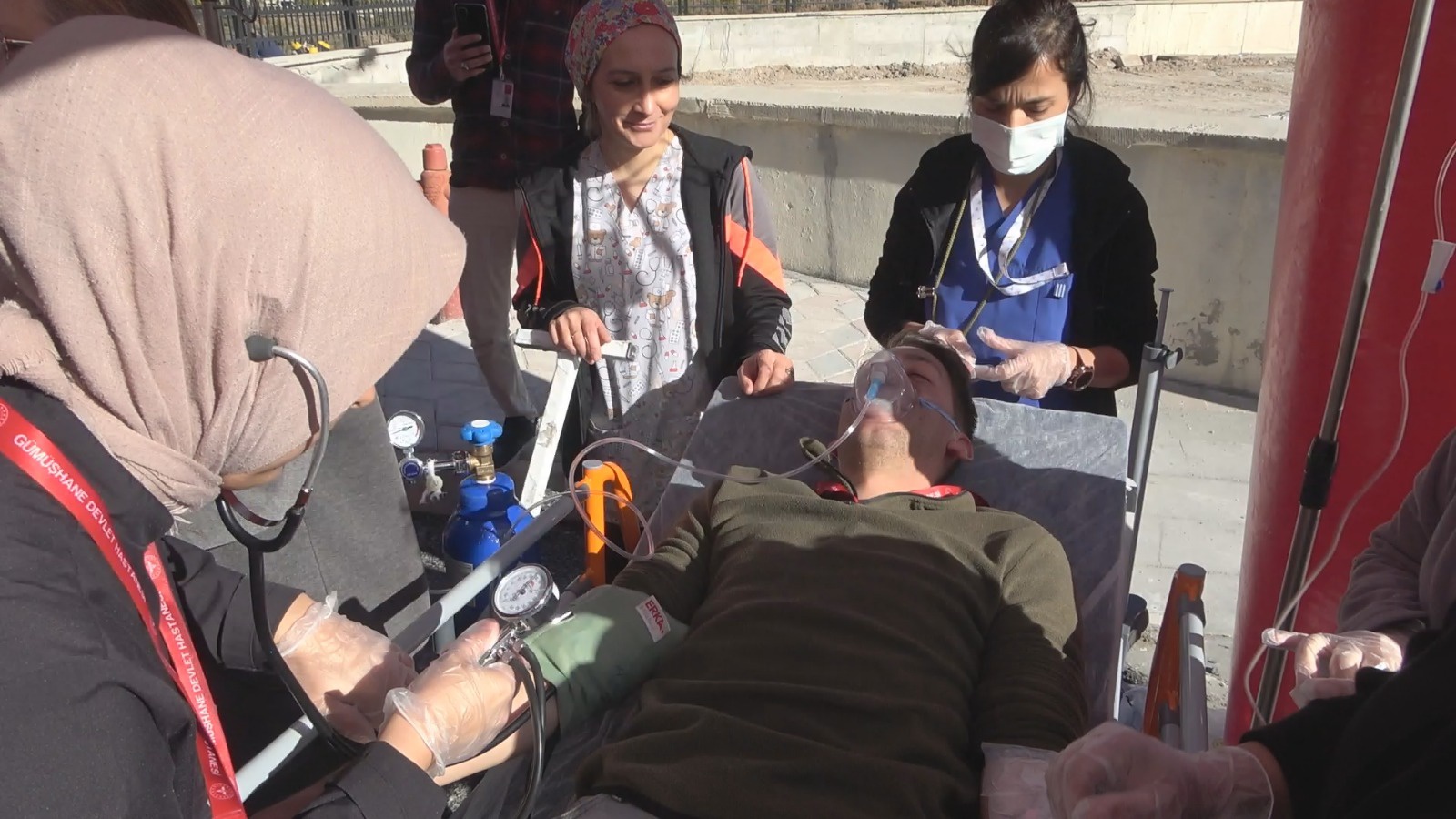 Gümüşhane Devlet Hastanesi’nde yangın tatbikatı 1