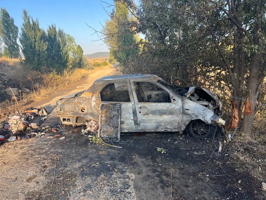 Kaza yapan otomobil yandı: 2 yaralı 6