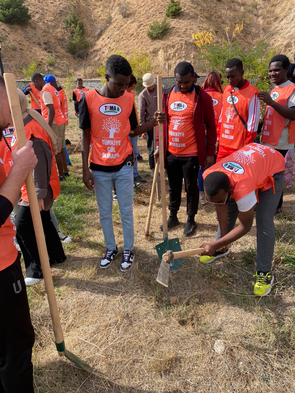 Onlarca fidan toprakla buluştu 8