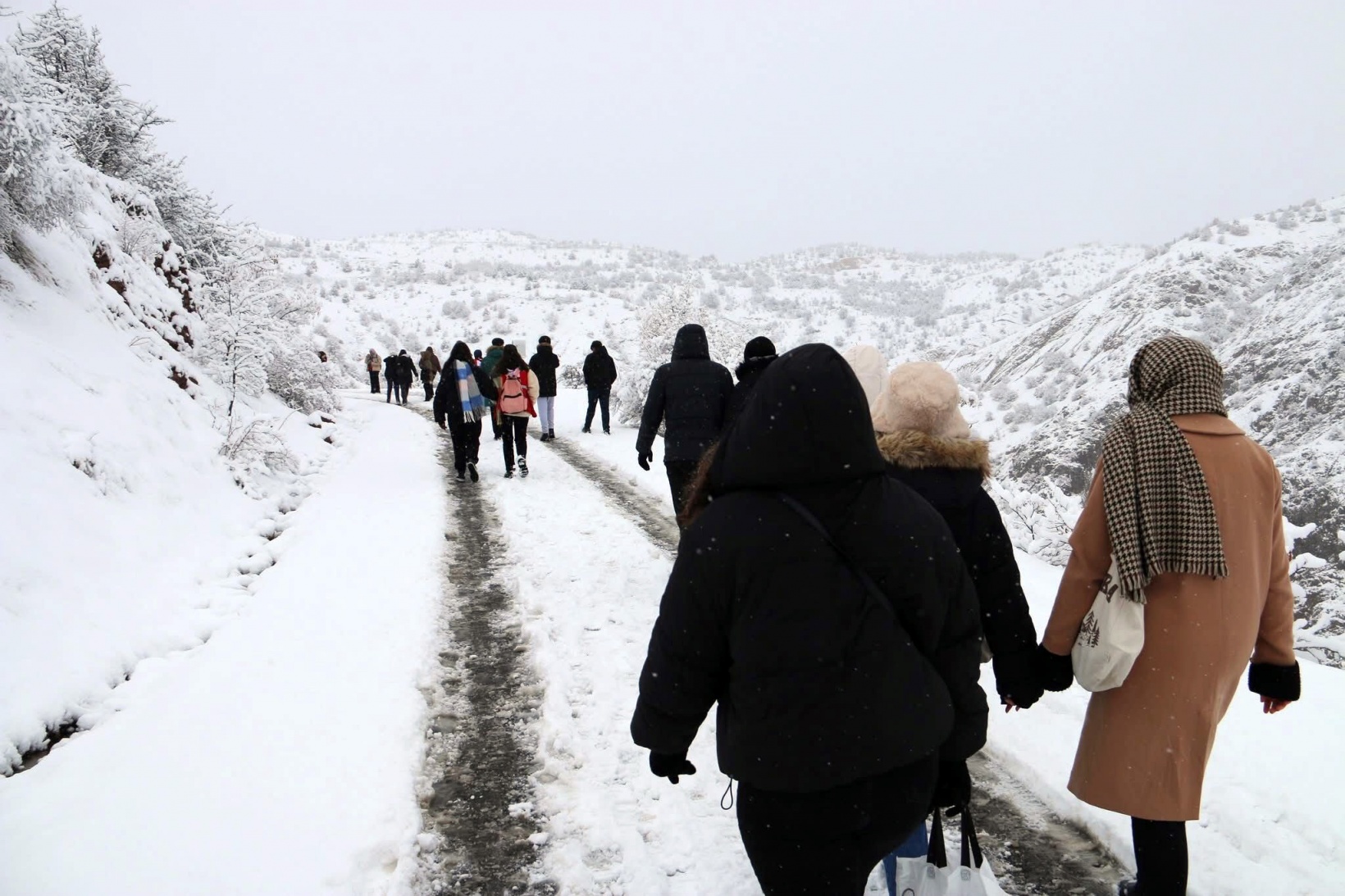 Gümüşhane’de 152 genç kar altında tarihi kaleyi keşfetti 10