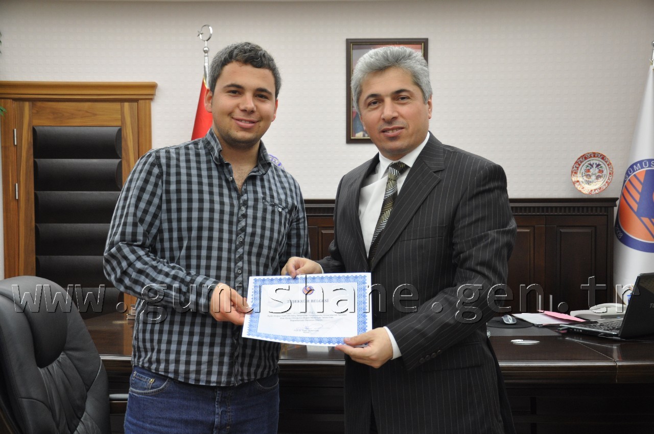 Rektör Günaydın'dan Genç İletişimcilere Teşekkür Belgesi 1