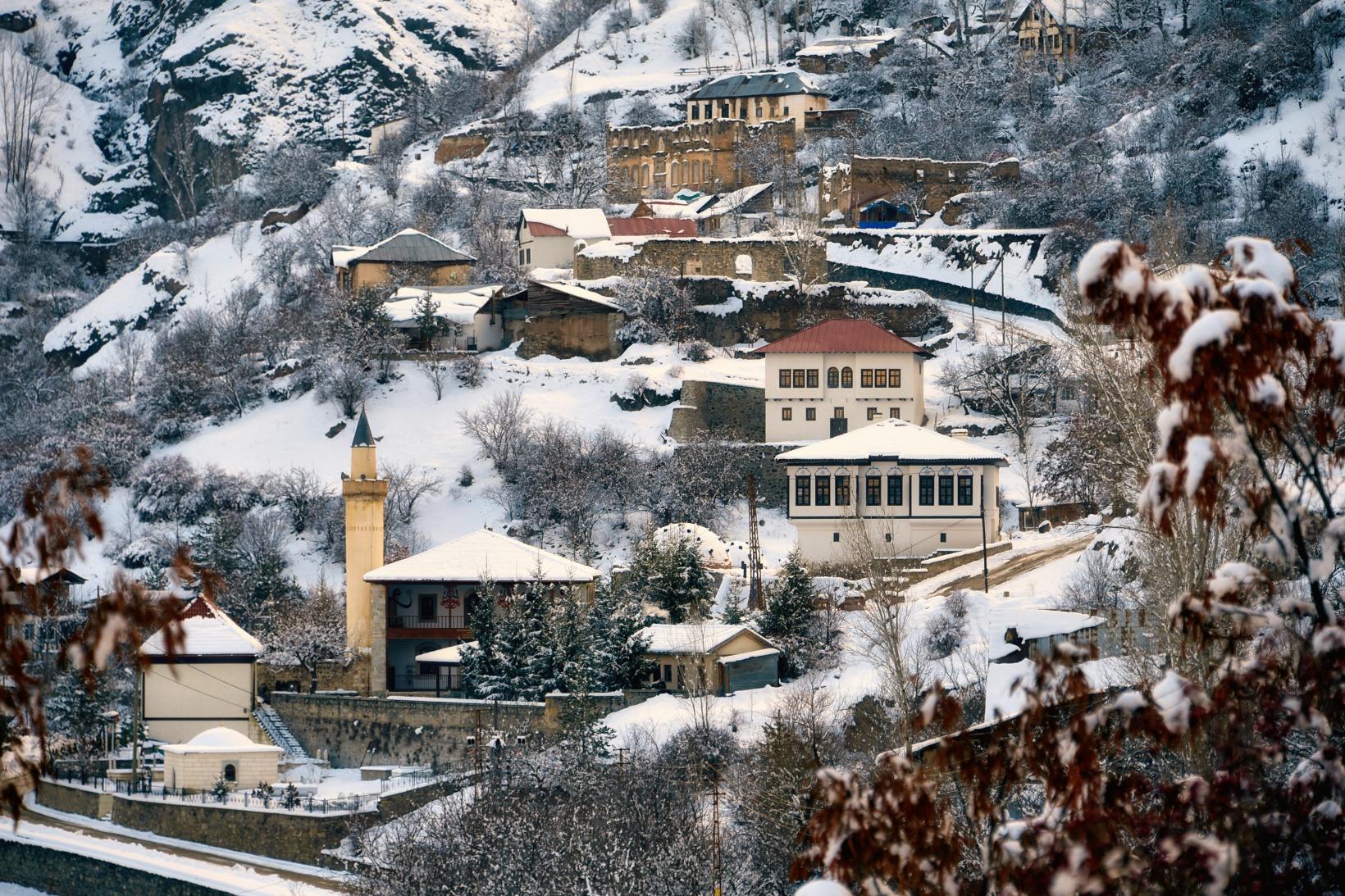 Tarihi kentte kış güzelliği 9