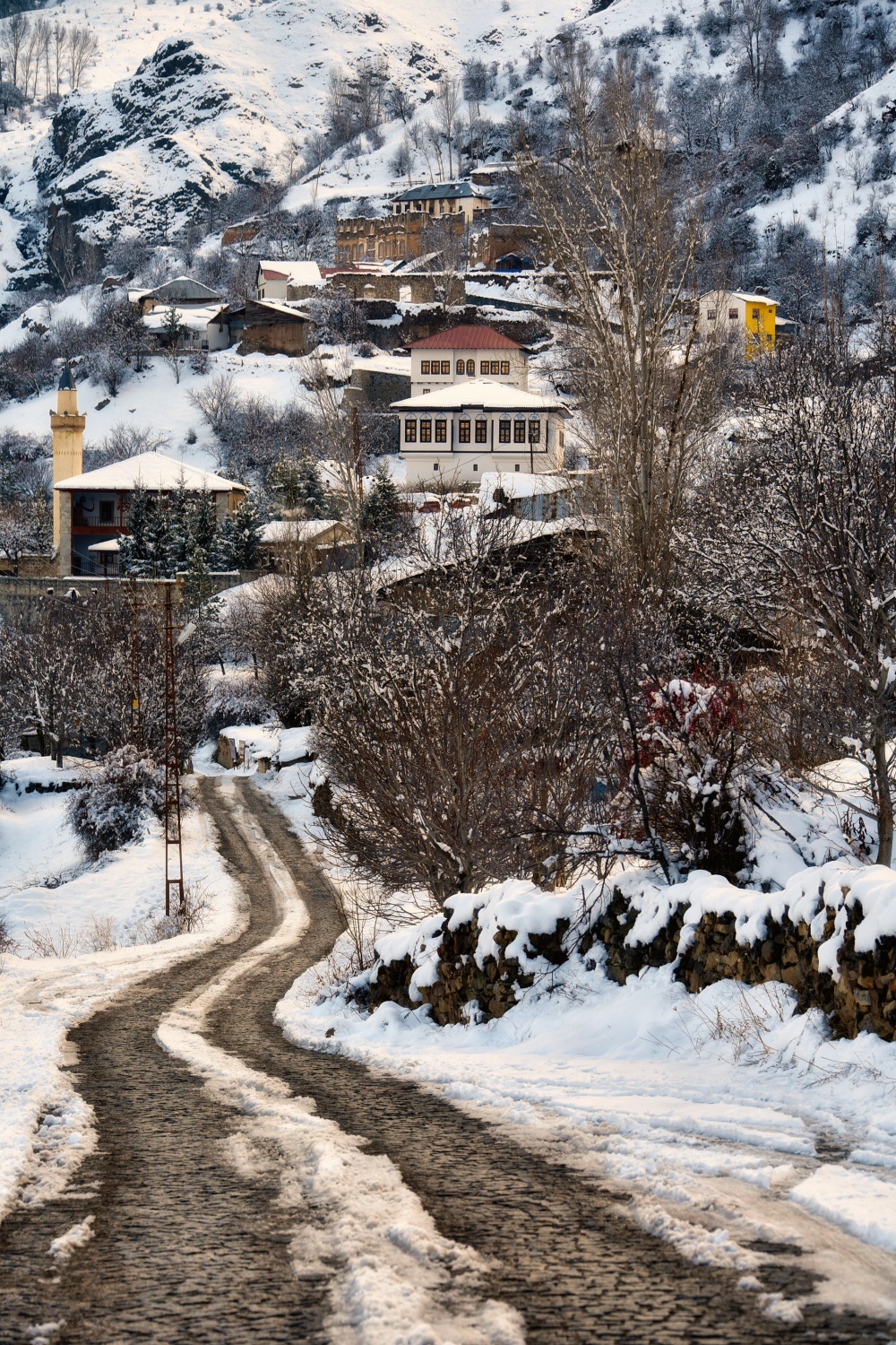 Tarihi kentte kış güzelliği 12