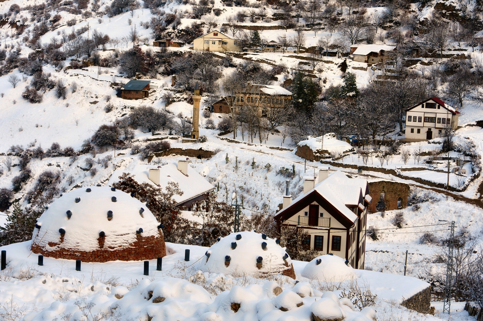 Tarihi kentte kış güzelliği 17