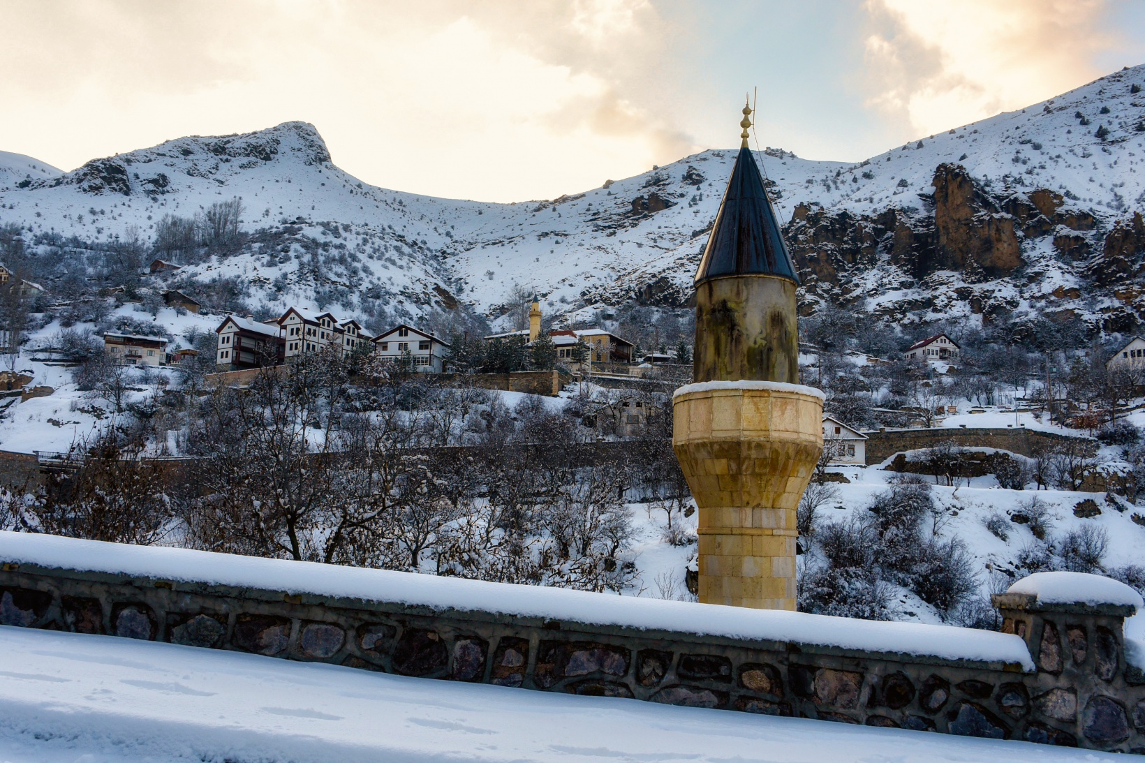 Tarihi kentte kış güzelliği 24