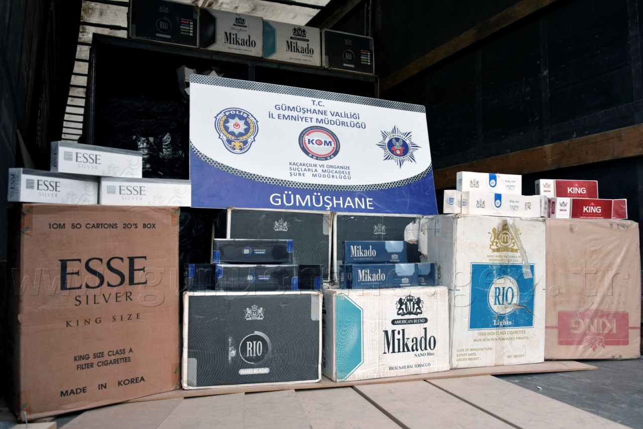 Gümüşhane’de 190 Bin Paket Kaçak Sigara Ele Geçirildi 1