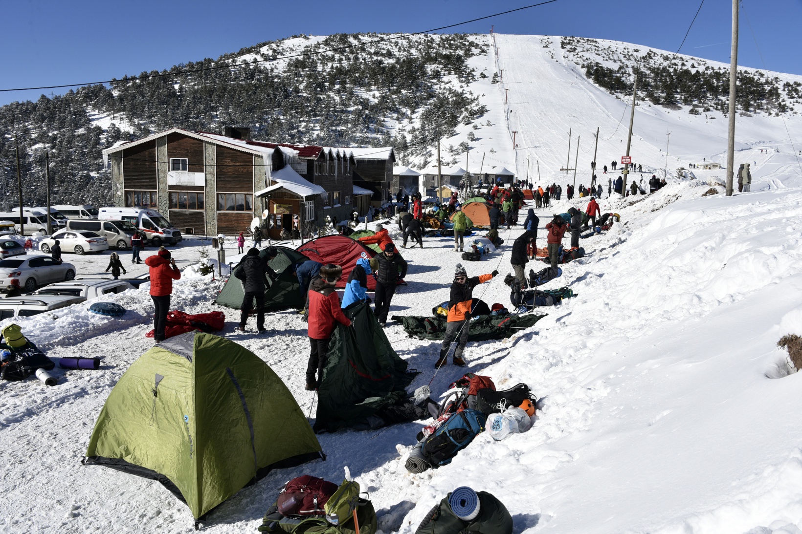 Dağcılar Zigana dağında kamp kurdu 9