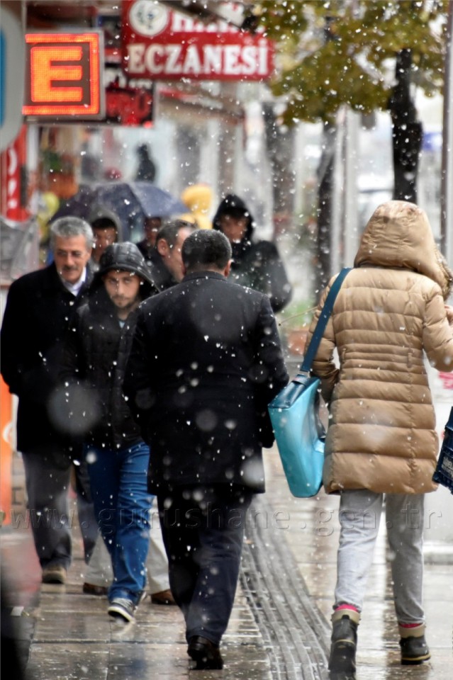 Gümüşhane'ye yılın ilk karı yağdı 8