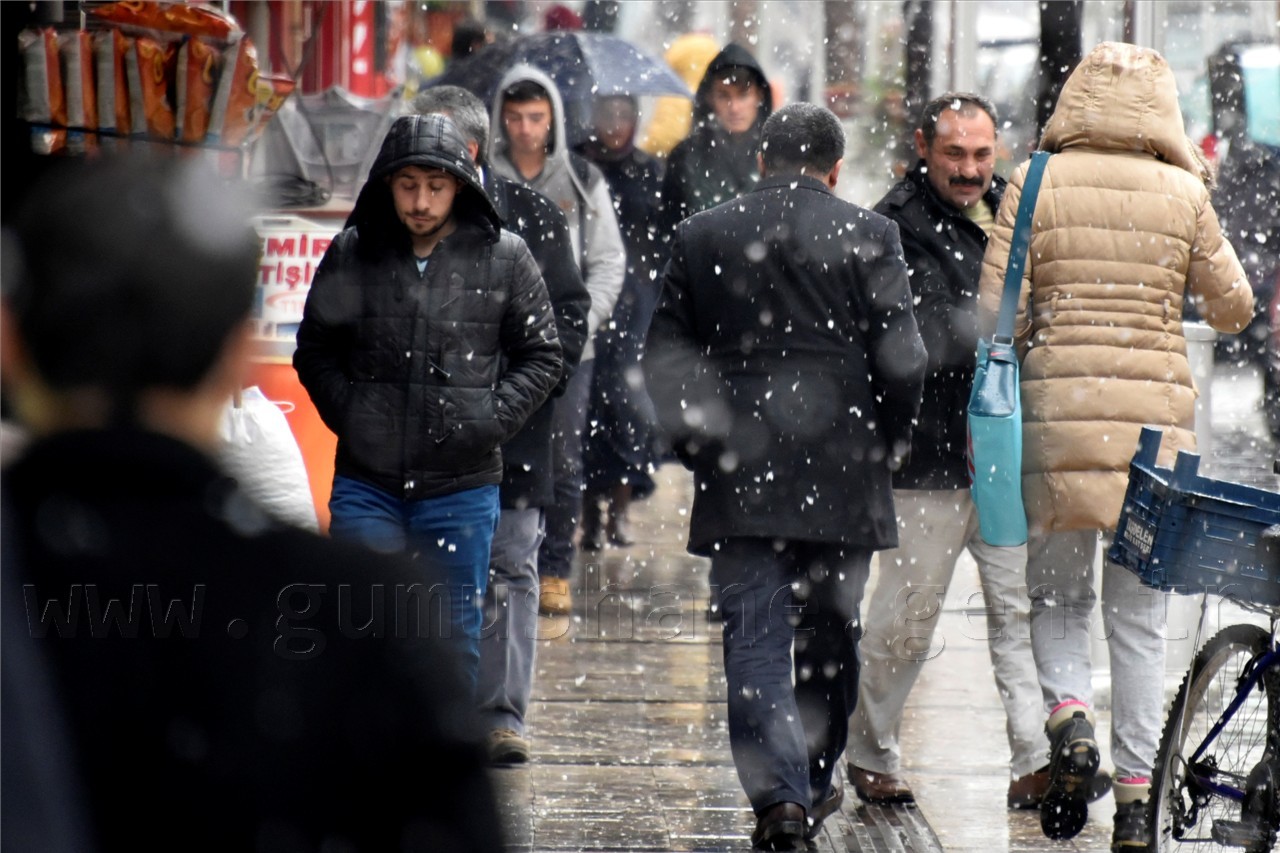 Gümüşhane'ye yılın ilk karı yağdı 9