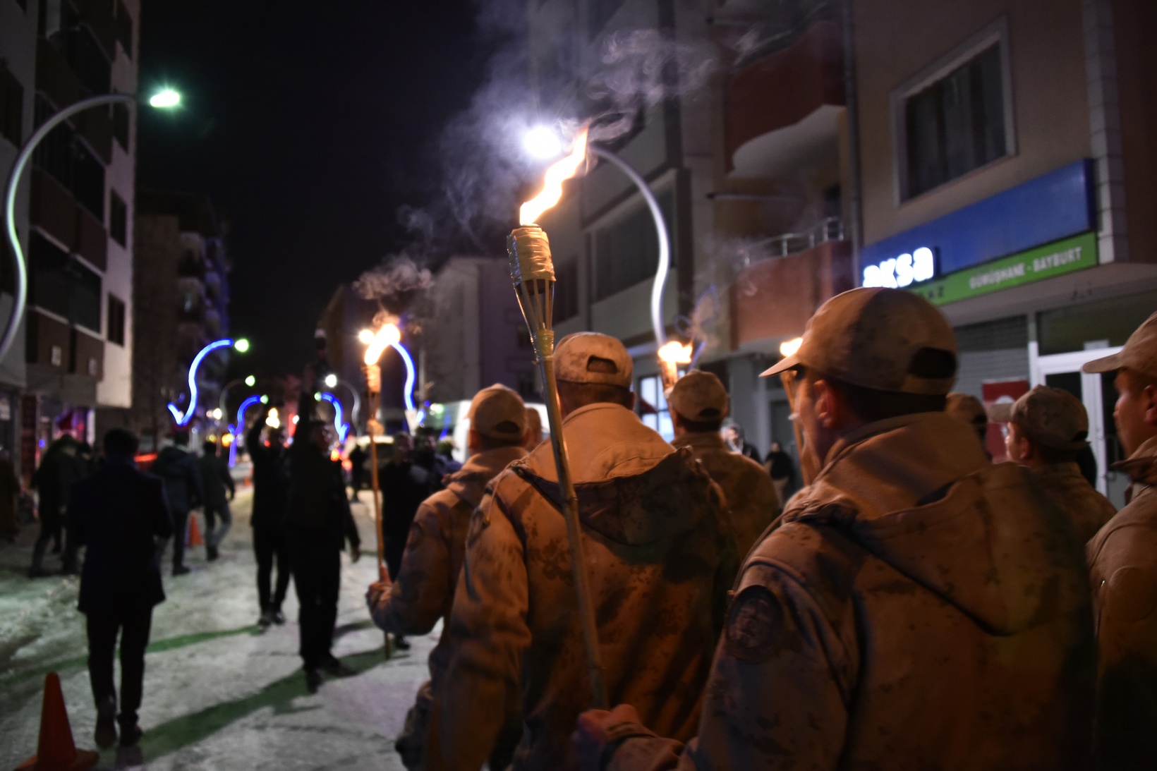 Gümüşhane’de eksi 5 derecede kurtuluş yürüyüşü 1