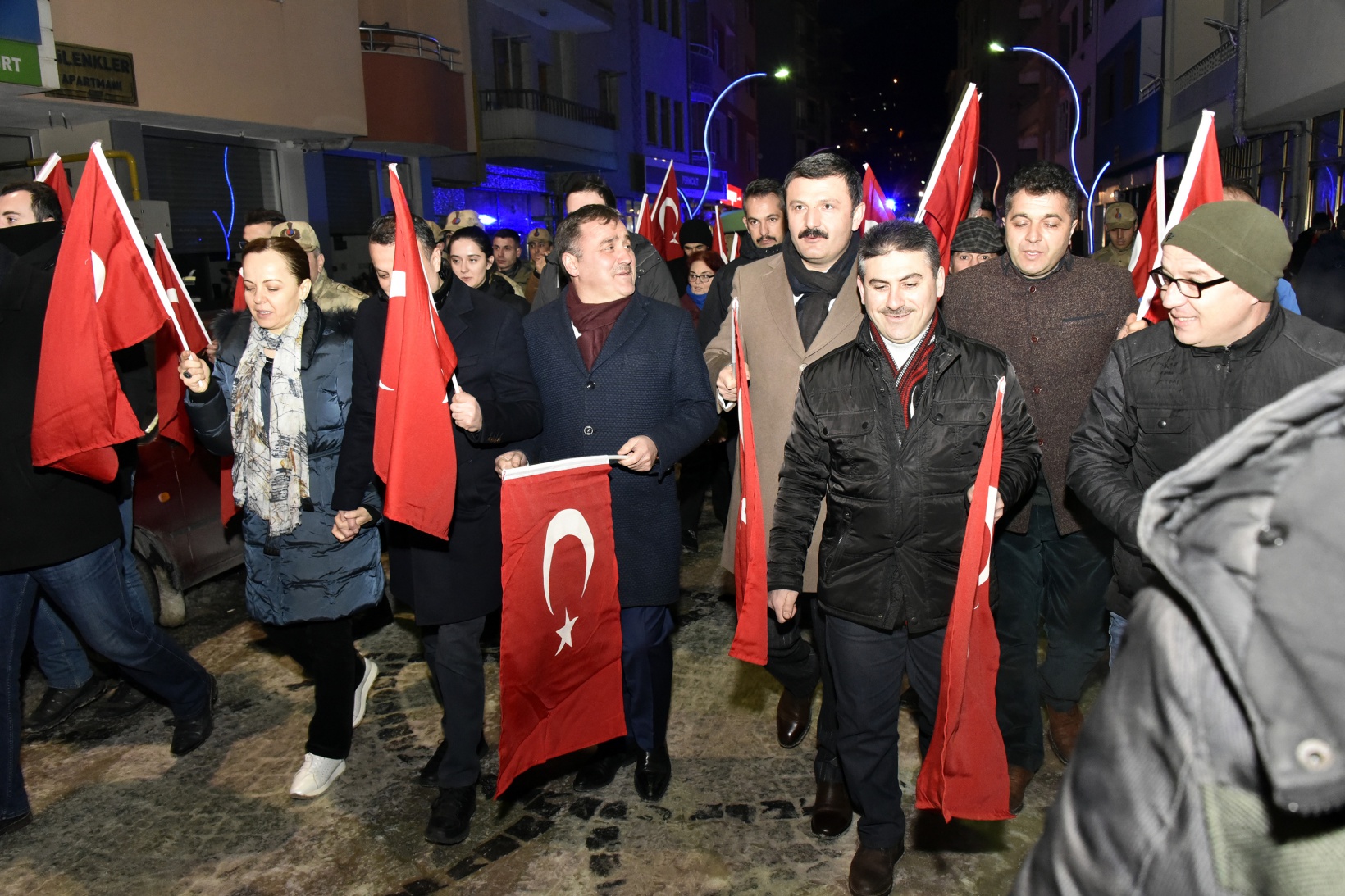 Gümüşhane’de eksi 5 derecede kurtuluş yürüyüşü 11