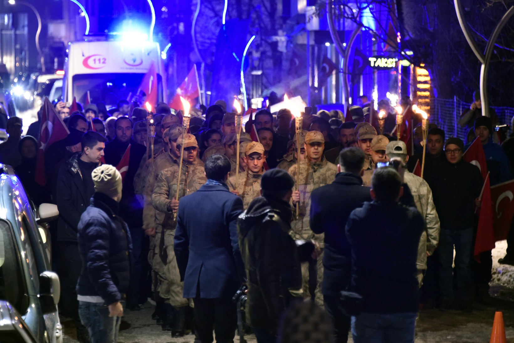 Gümüşhane’de eksi 5 derecede kurtuluş yürüyüşü 3