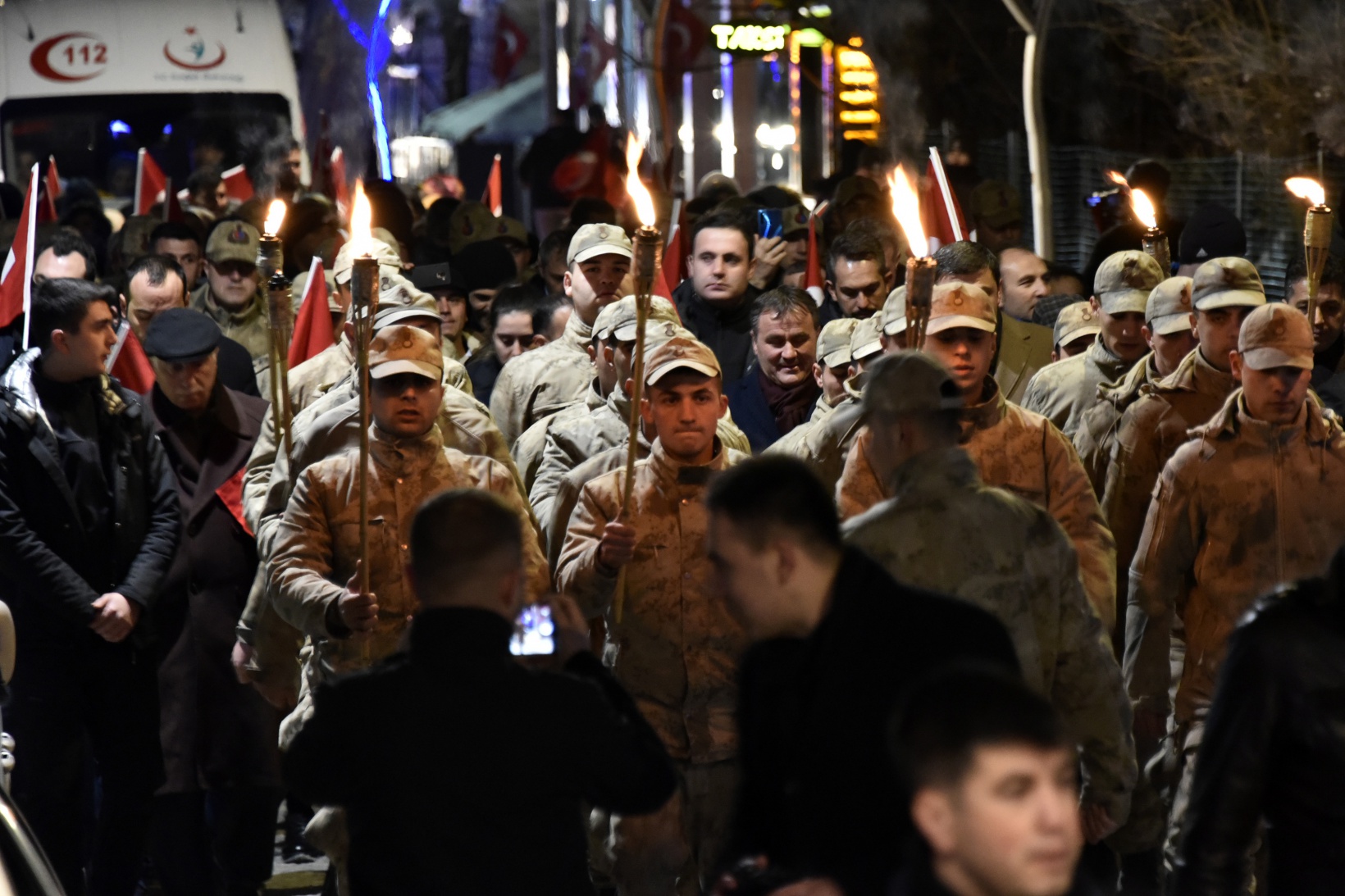 Gümüşhane’de eksi 5 derecede kurtuluş yürüyüşü 2