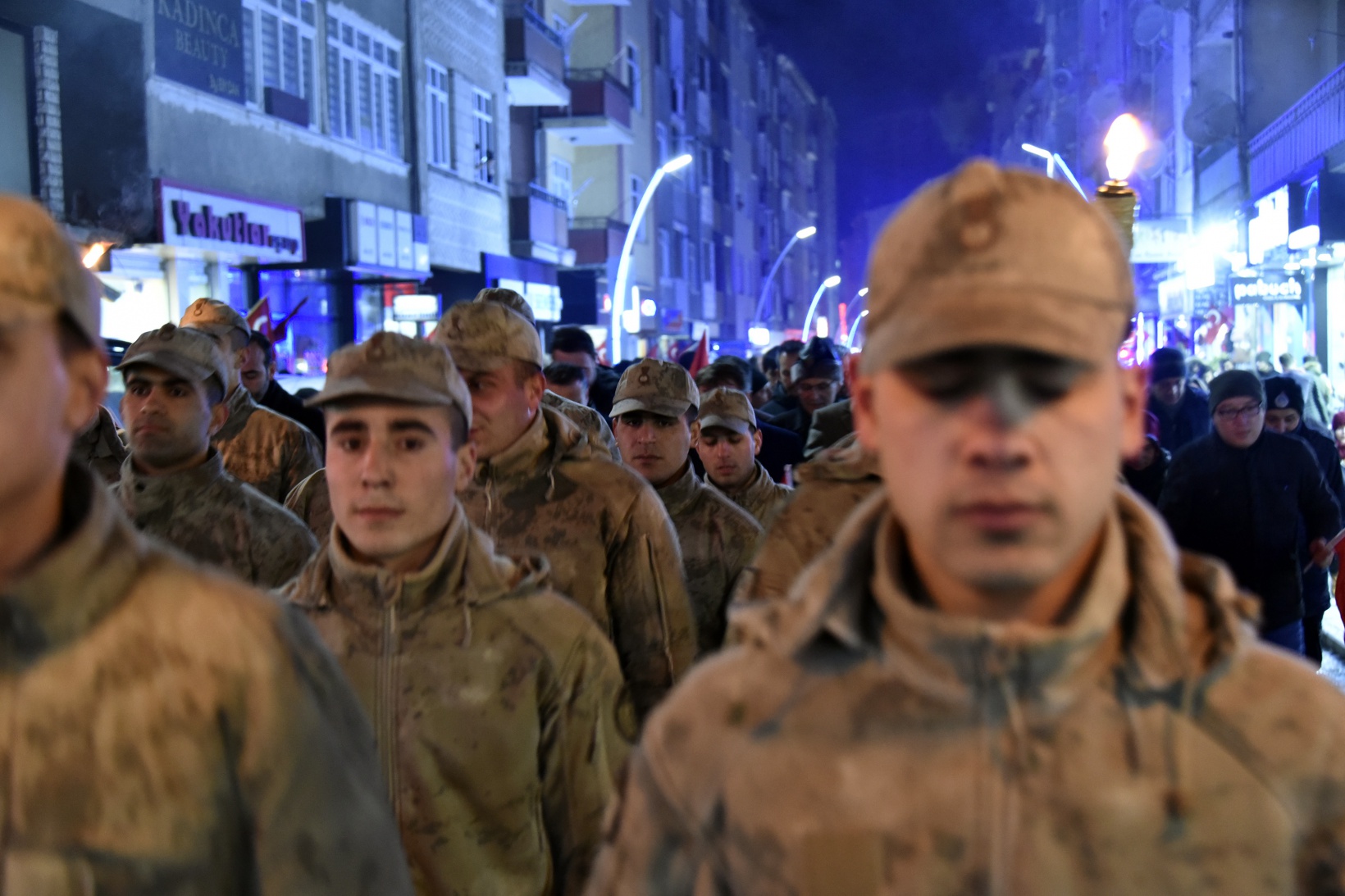 Gümüşhane’de eksi 5 derecede kurtuluş yürüyüşü 6