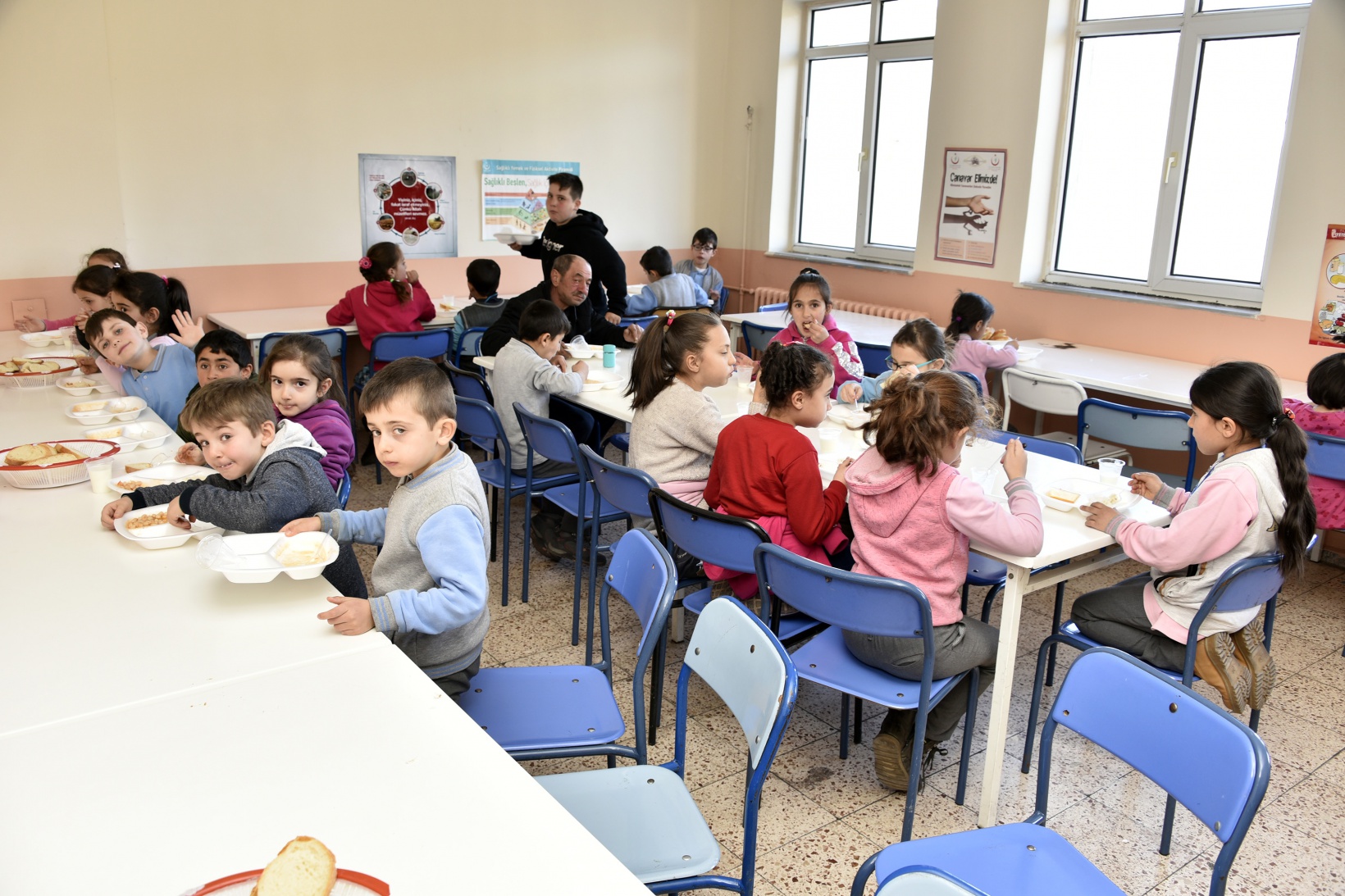 Bu köy okulunda artan yemekler sokak hayvanlarının 1