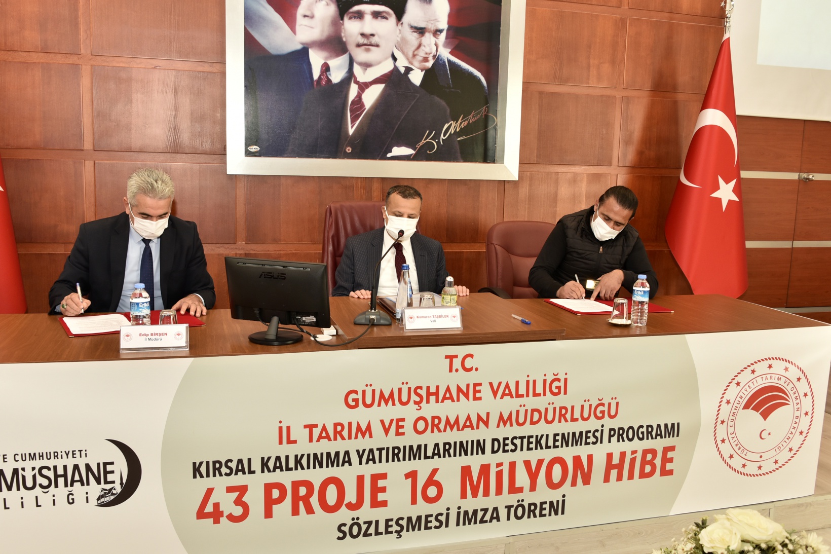Gümüşhane’de 16 milyon hibe tutarlı projeler için imza töreni düzenlendi 16