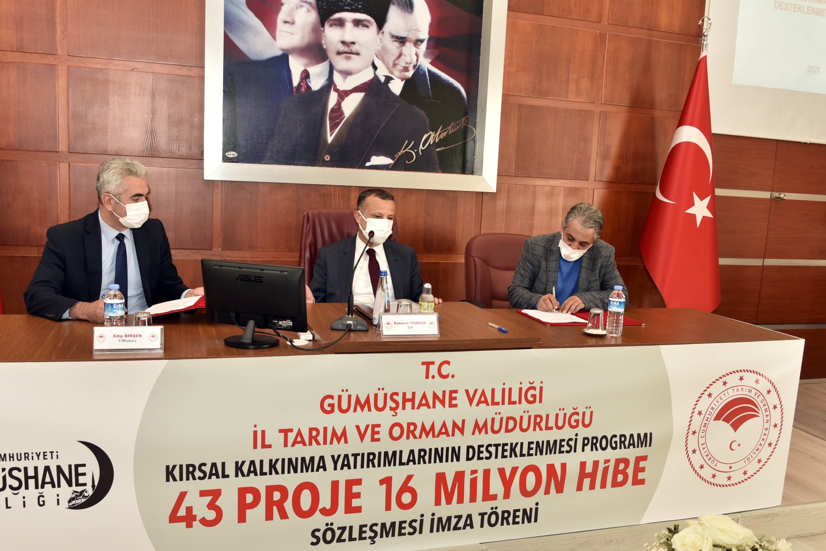 Gümüşhane’de 16 milyon hibe tutarlı projeler için imza töreni düzenlendi 23