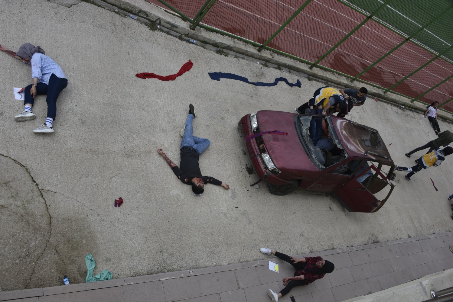 Gümüşhane’de öğrencilerden nefes kesen tatbikat 8