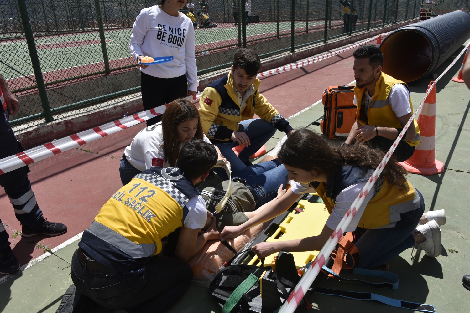 Gümüşhane’de öğrencilerden nefes kesen tatbikat 14