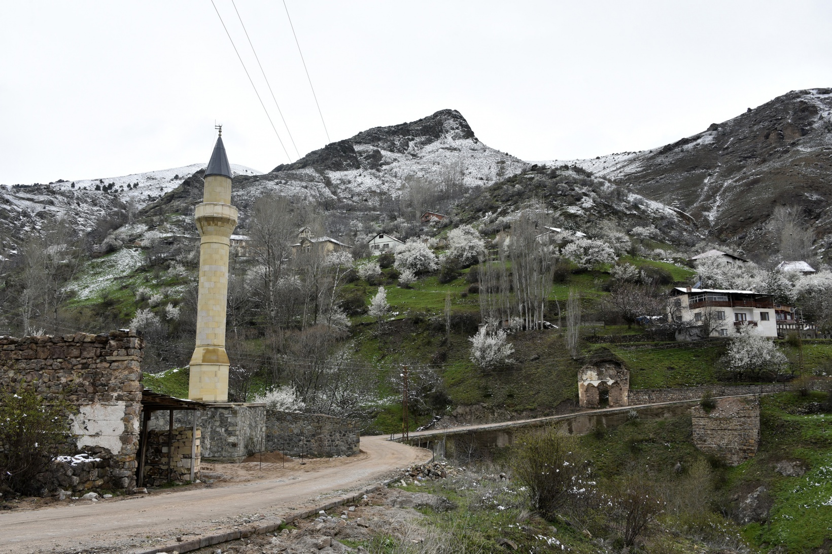Gümüşhane’de kar yağışı zirai don tehlikesini de beraberinde getirdi 13