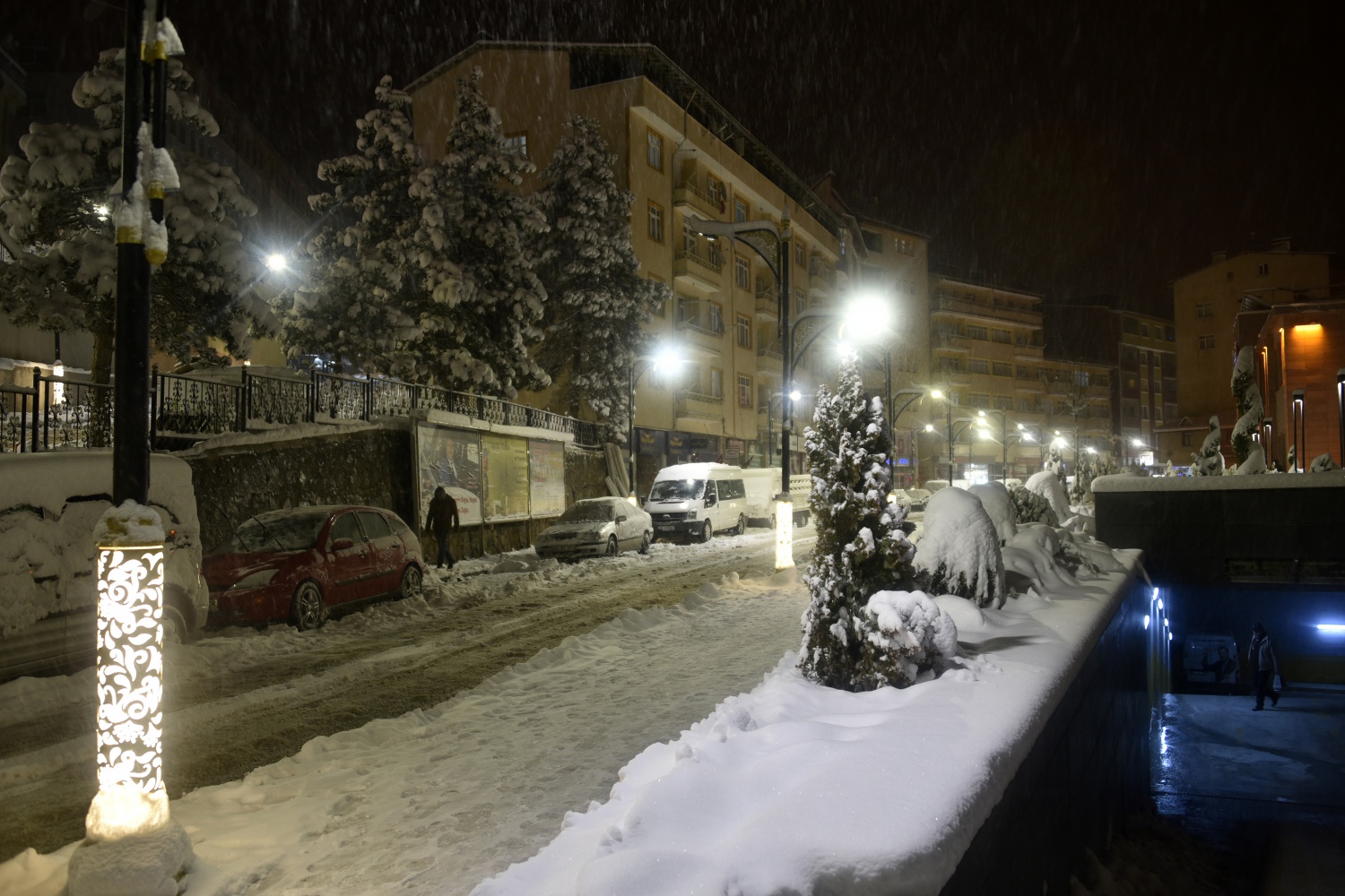 Gümüşhane’de kar ve gece güzelliği 1