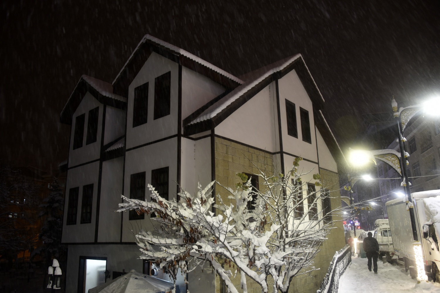 Gümüşhane’de kar ve gece güzelliği 4