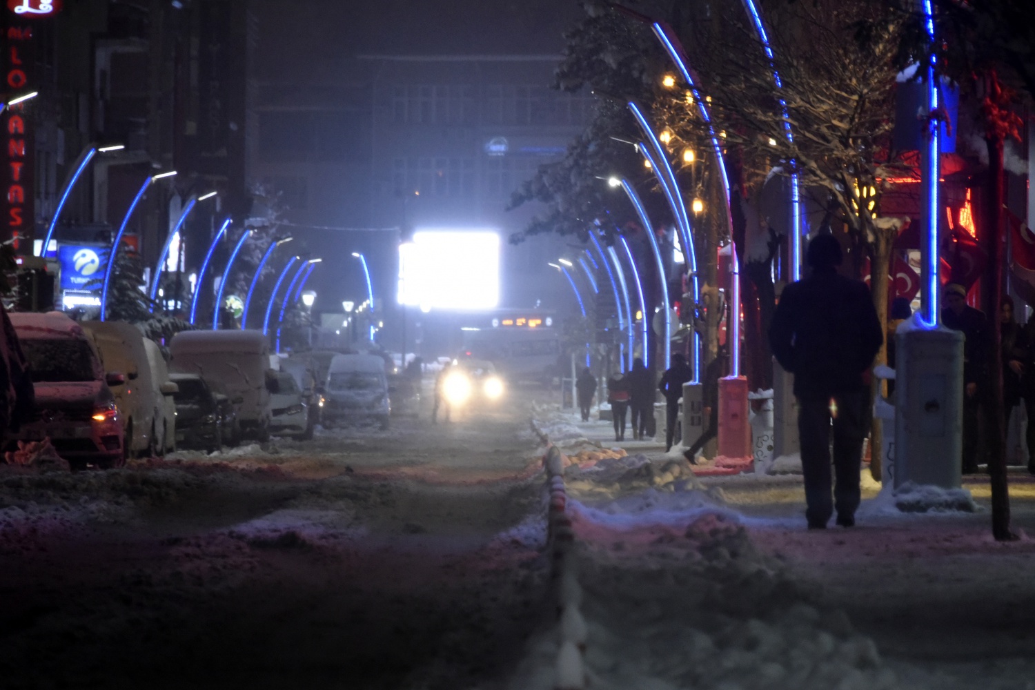 Gümüşhane’de kar ve gece güzelliği 8