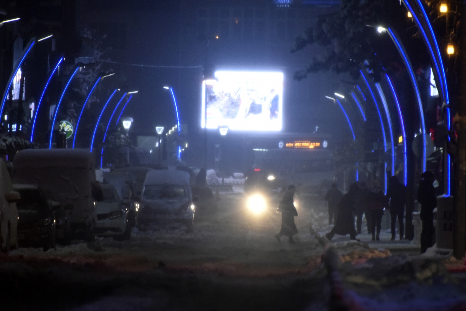 Gümüşhane’de kar ve gece güzelliği 9