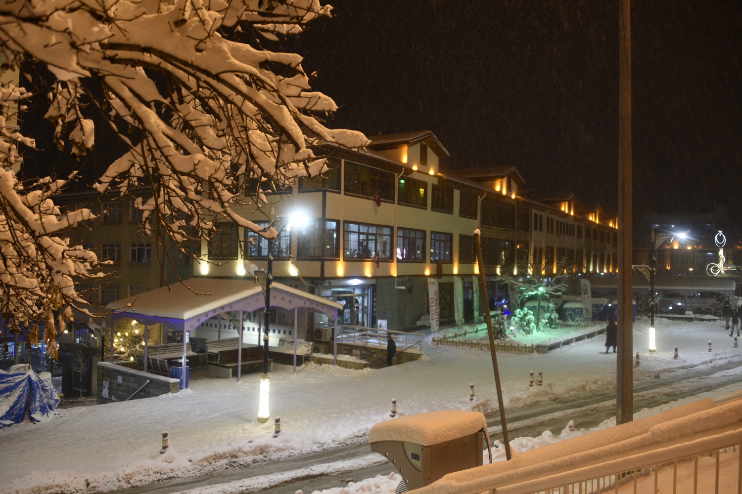 Gümüşhane’de kar ve gece güzelliği 13