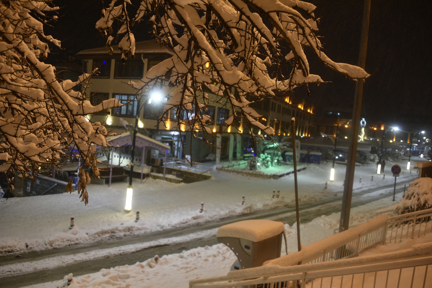 Gümüşhane’de kar ve gece güzelliği 14