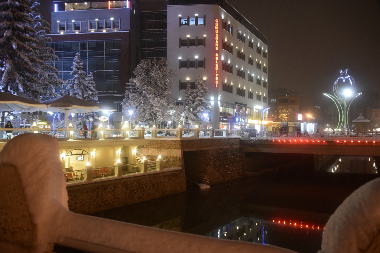 Gümüşhane’de kar ve gece güzelliği 19