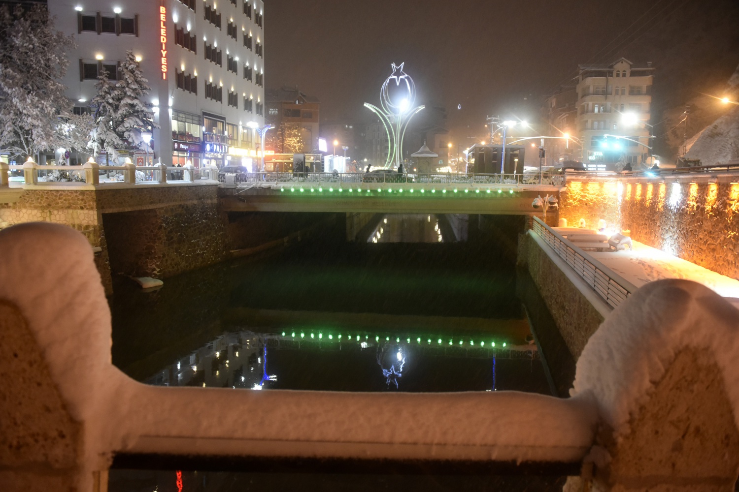 Gümüşhane’de kar ve gece güzelliği 21
