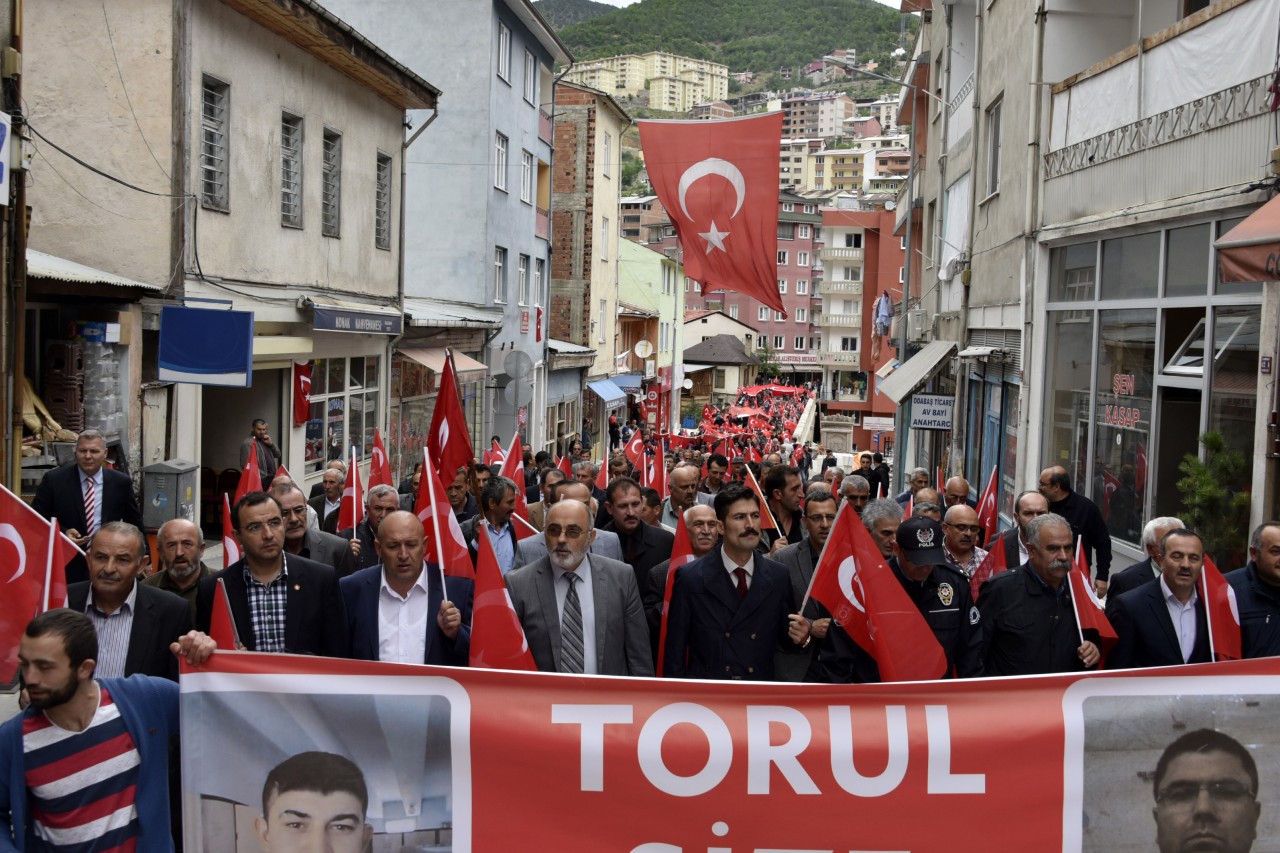 Torul'da teröre karşı birlik yürüyüşü gerçekleştirildi 18