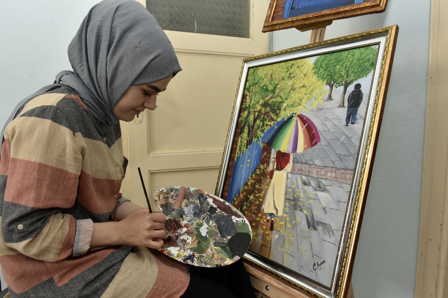 Yeteneğini kursta fark etti şimdi talep üzerine de resim yapıyor 10