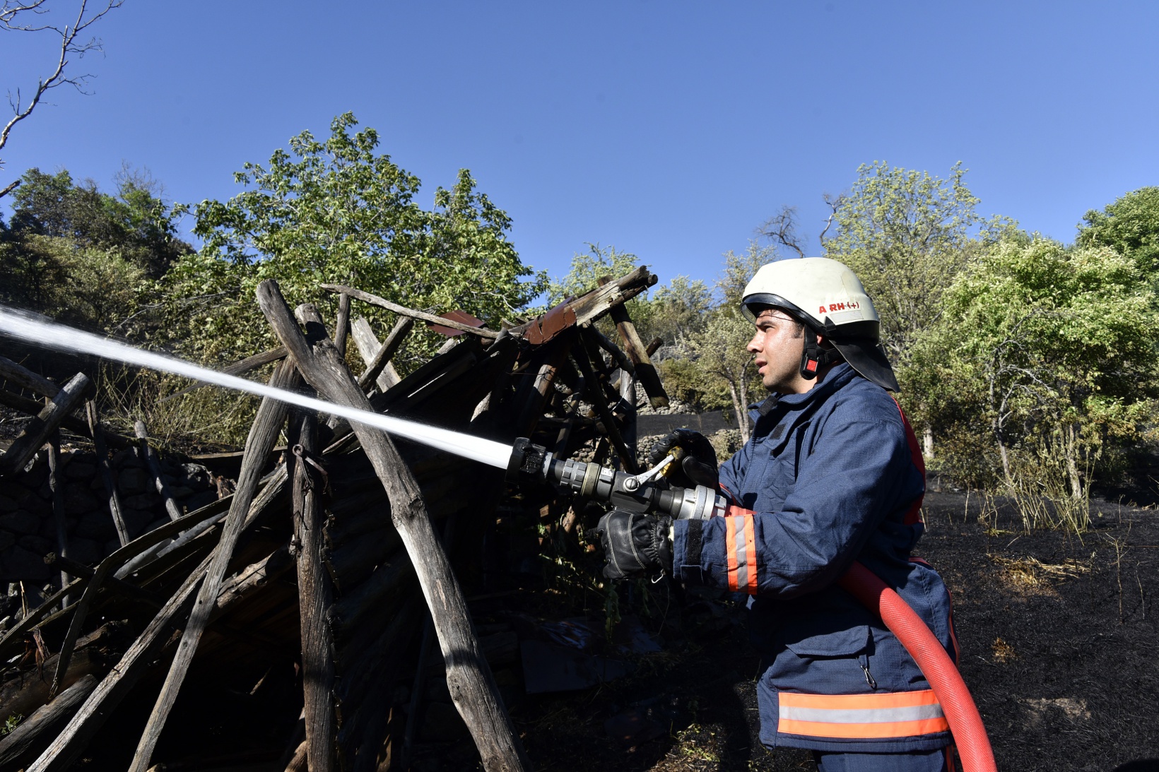 Gümüşhane'deki yangında bahçeler küle döndü 16