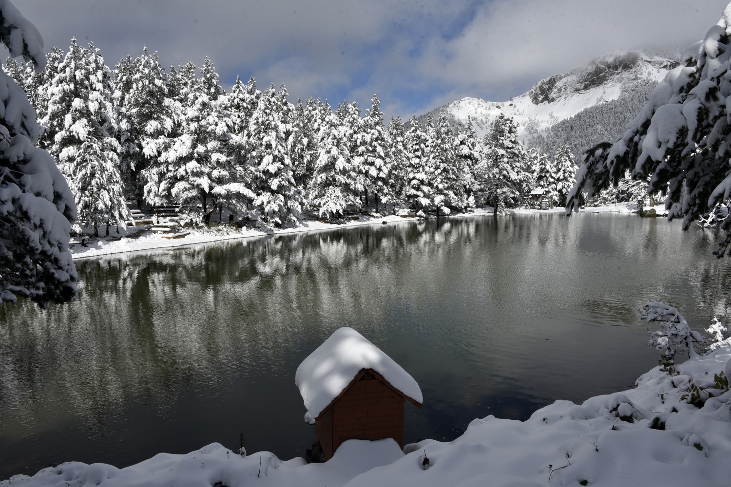 Limni Gölü beyaz cenneti andırıyor 21