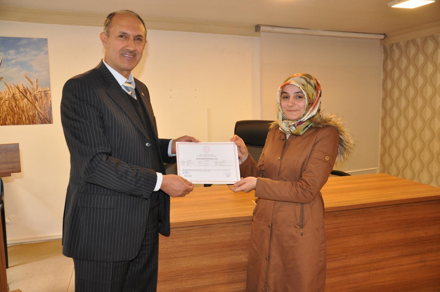 Mantar Yetiştiriciliği kursiyerleri sertifikalarını aldı 3