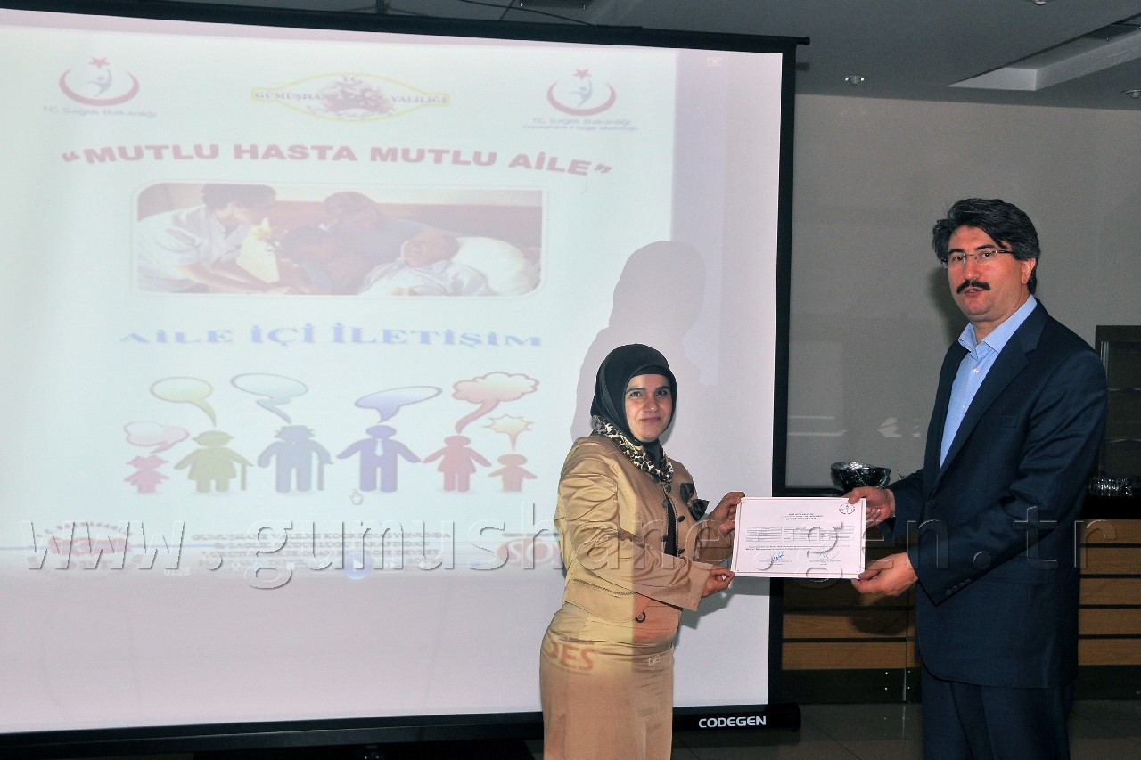 Gümüşhane'de Mutlu Hasta, Mutlu Aile Projesi Sertifika Töreni Yapıldı 2