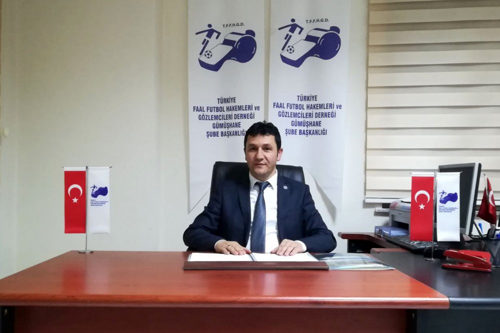 Türkiye Faal Futbol Hakemleri ve Gözlemcileri Derneği (TFFHGD) Gümüşhane Şube Başkanı Murat Kömürcü